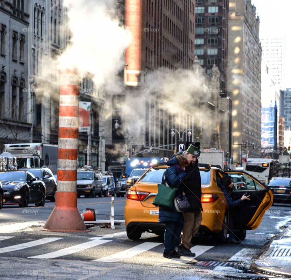 NYC steamy street 