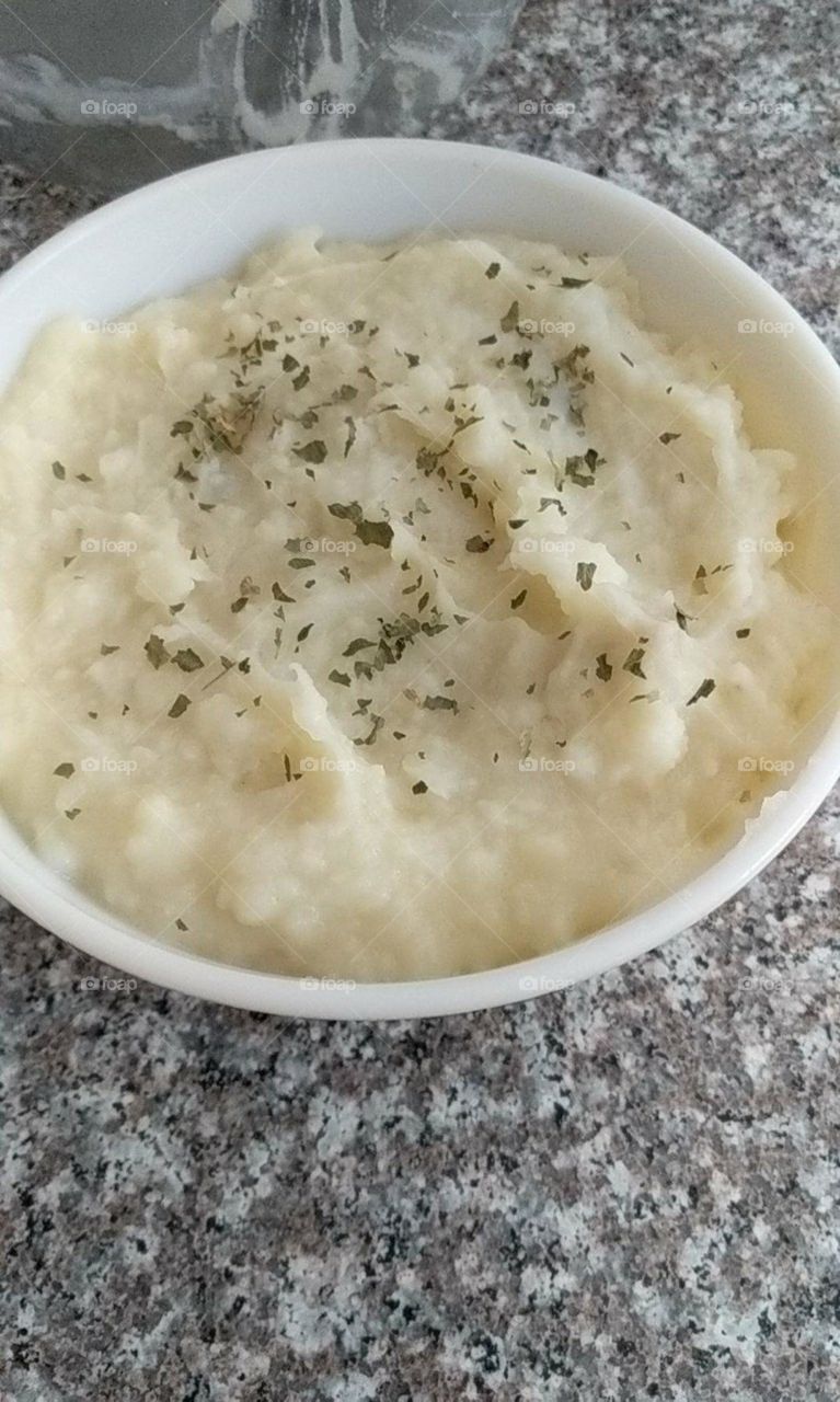 Homemade Mashed Potatoes.