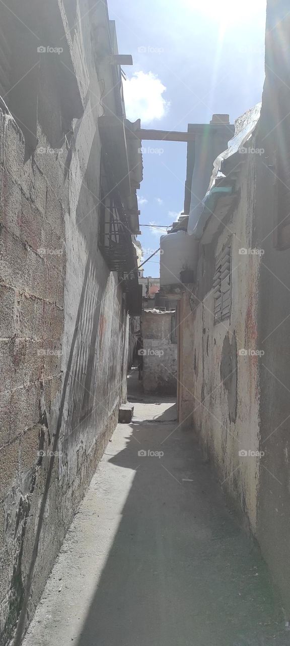 A picture I took from the alleys of a camp. People live simply and comfortably