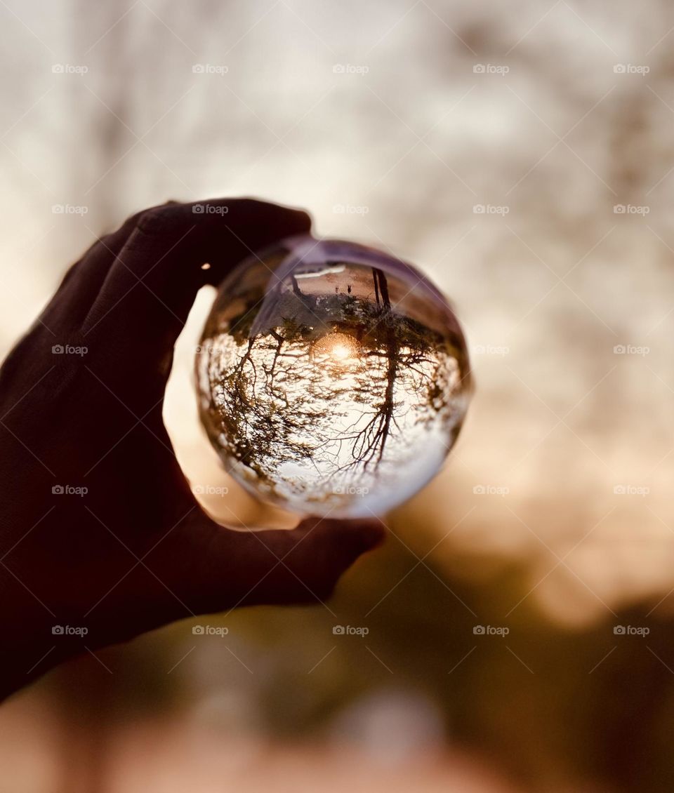 Lens ball photography - Warm look - Natural 