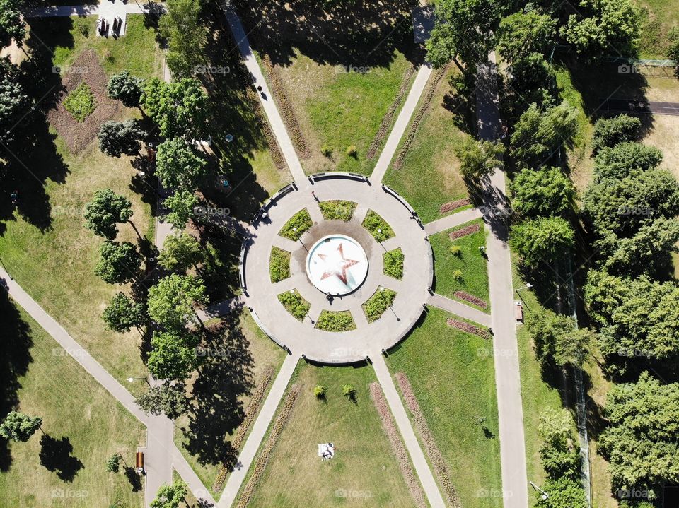 Fountain from a height