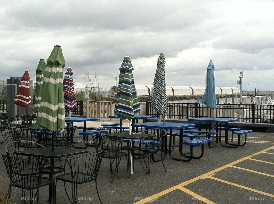 Jersey shore umbrellas