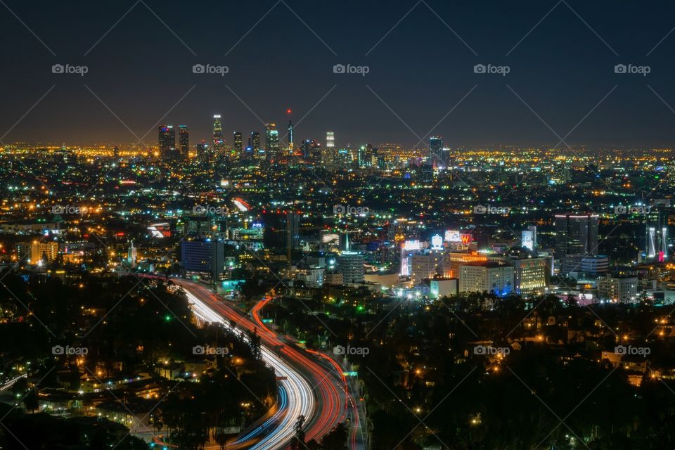 Los Angeles view at night