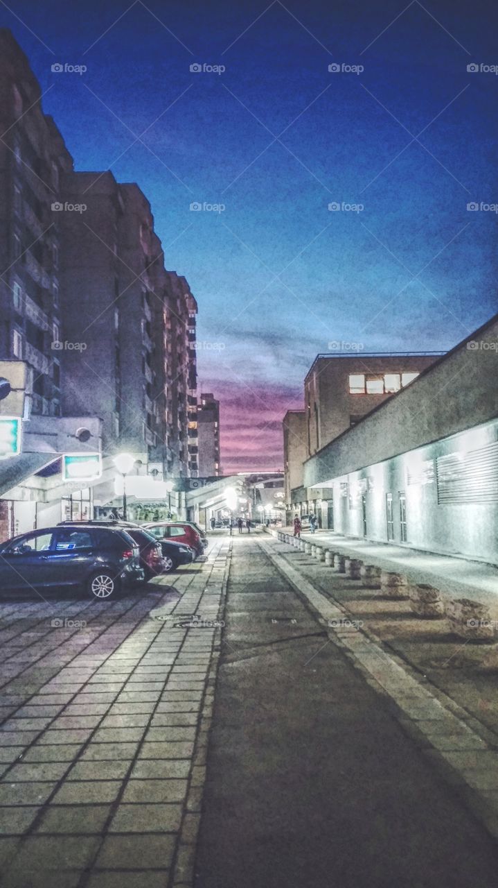 streets night Sarajevo