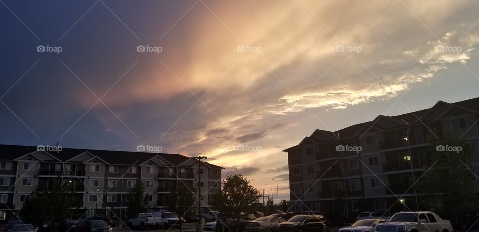 sky sunset city apartment