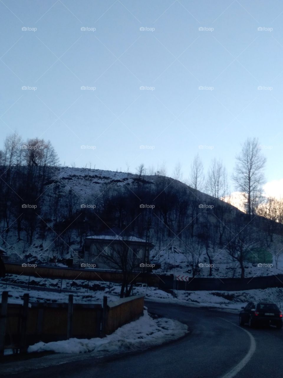 hill with snow