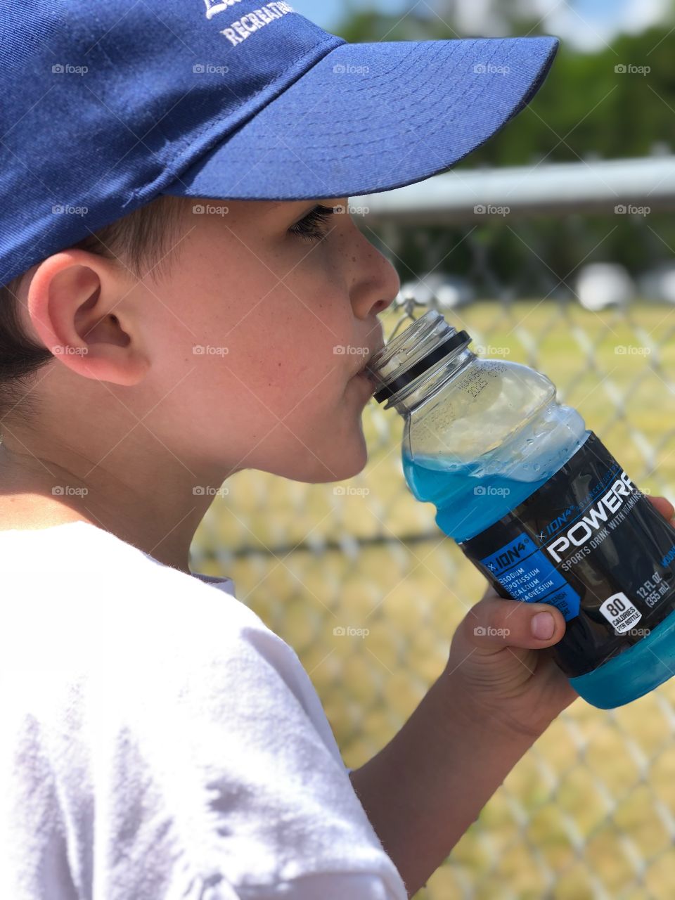 Rehydrating with Powerade 