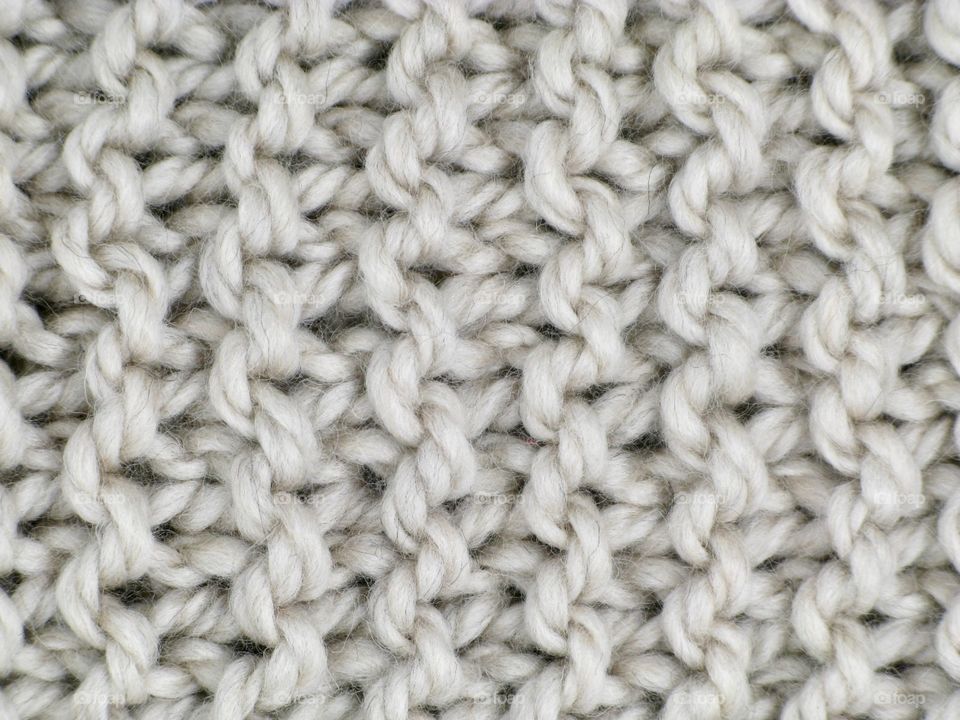 Off-white knitting yarn