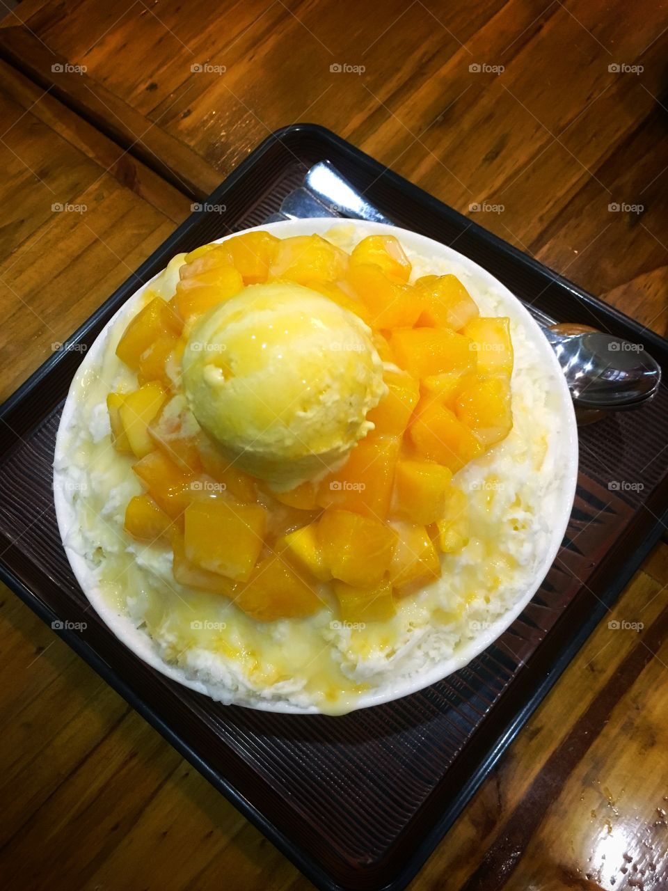 Mango shaved ice bingsu 