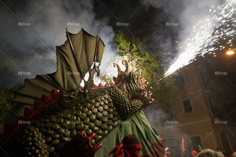 Correfoc de les Festes de Gracia. Barcelona. 