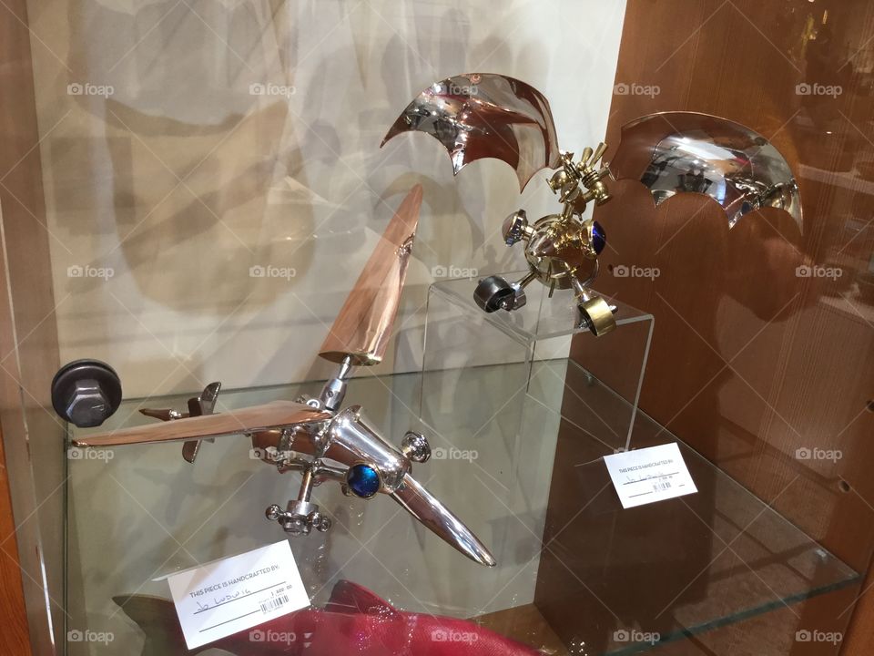 Metal Art Birds on Display 