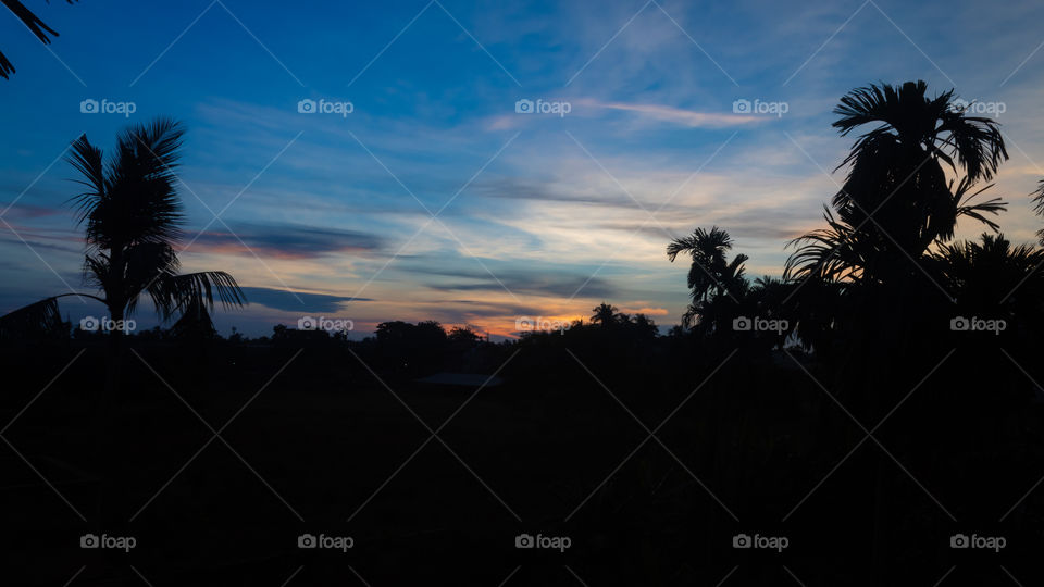 Beautiful blue sky