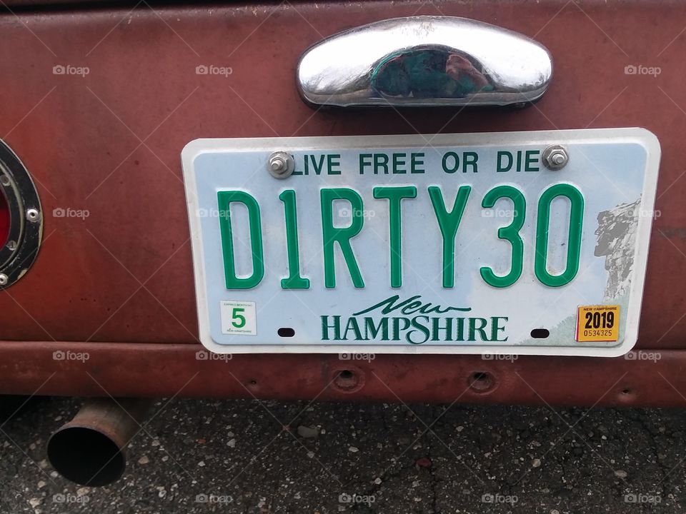 license plate dirty 30 😂