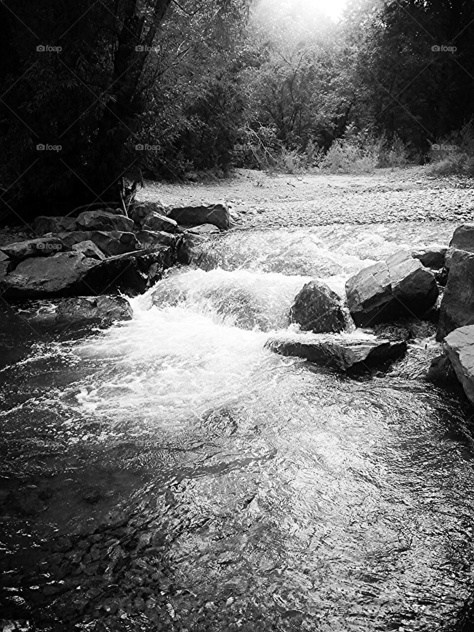 Boulder waterfall. beautiful walk