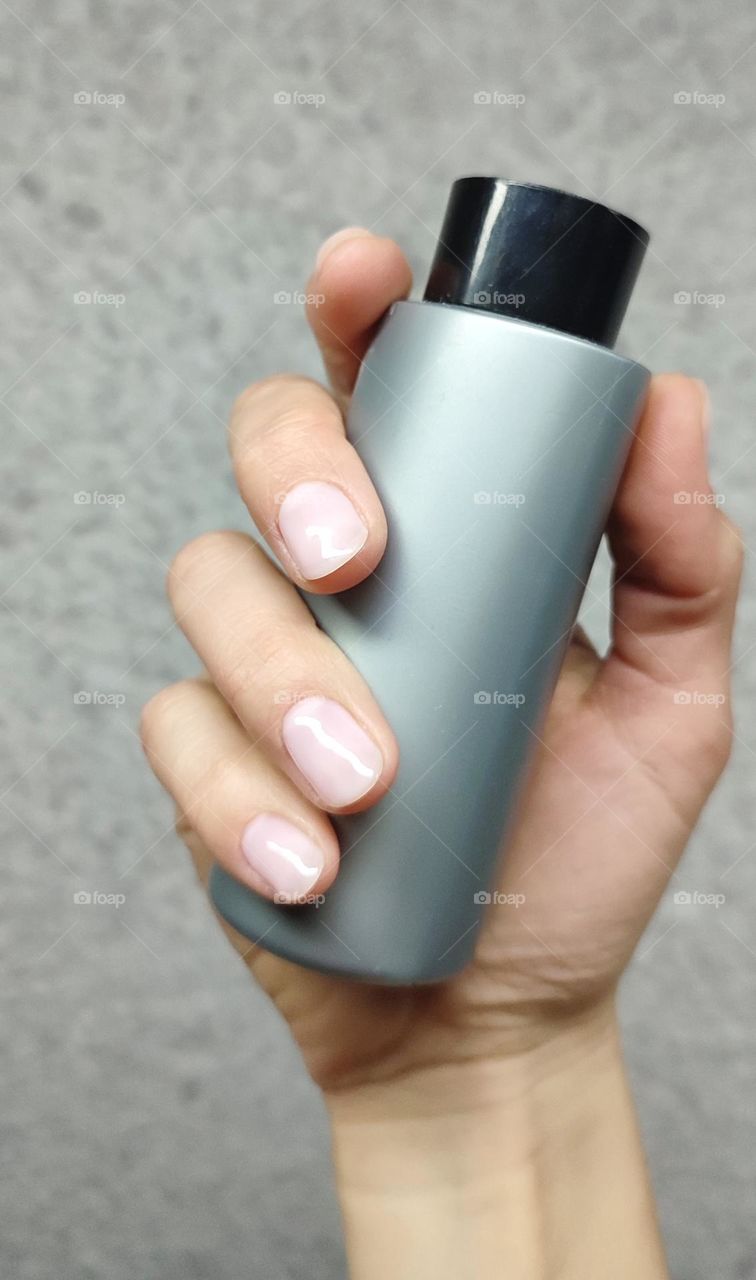 beauty product in hands