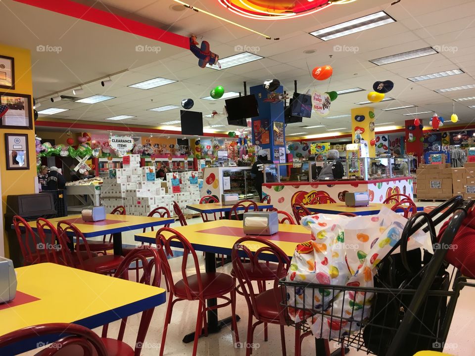 Inside the Jelly Belly store connected to the warehouse in Wisconsin US