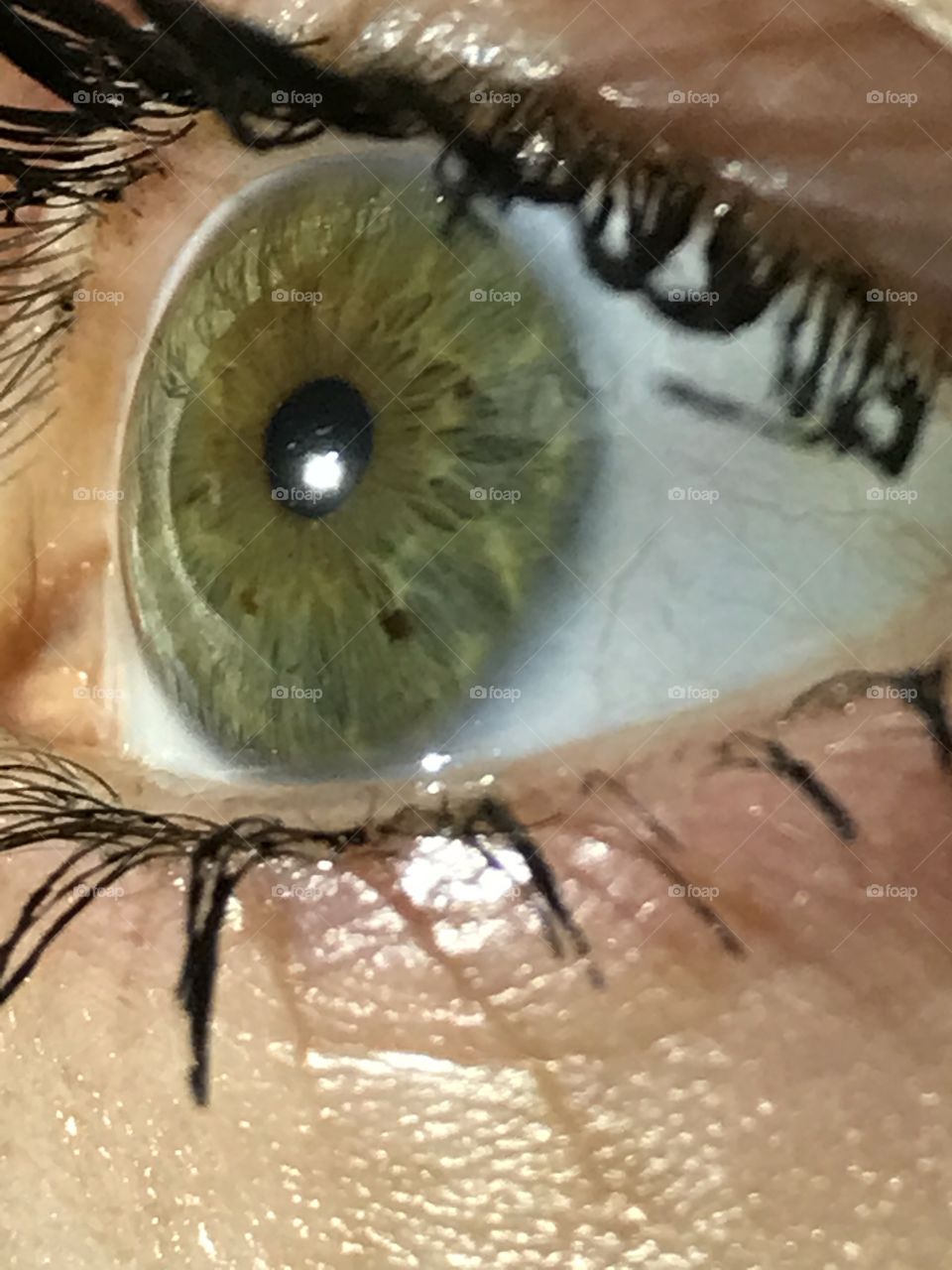close picture of an eye