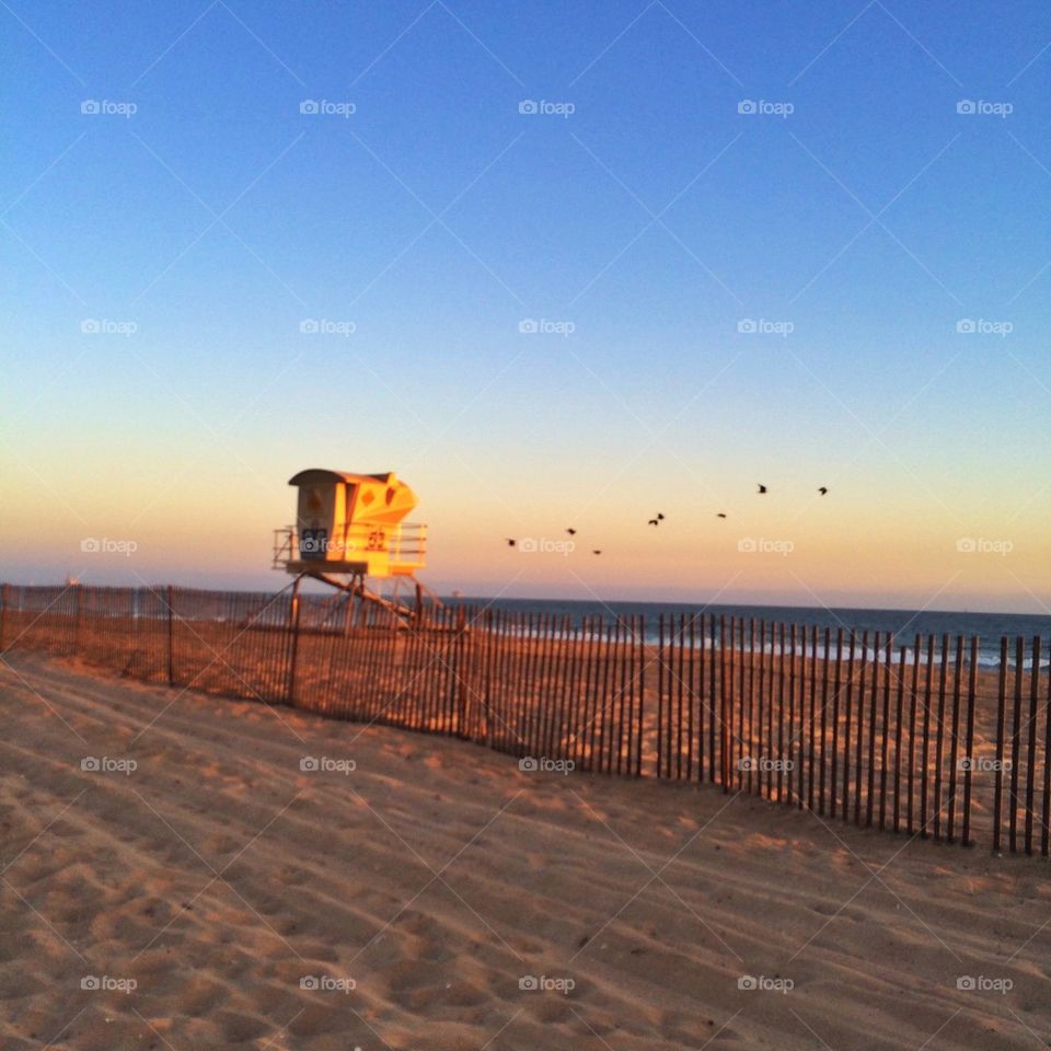 Beach lifeguard shack 