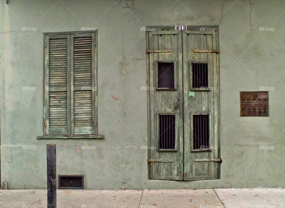 French Quarter doorway. French Quarter doorway