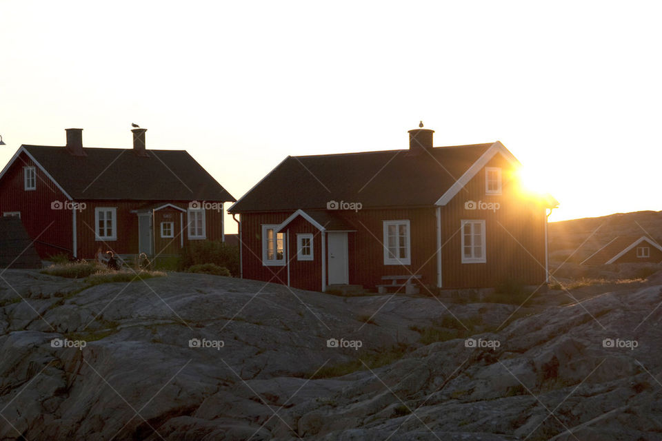 Red houses