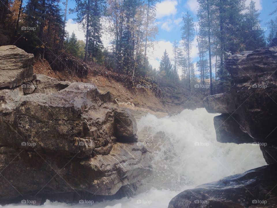 The Thompson Falls in Golden, BC