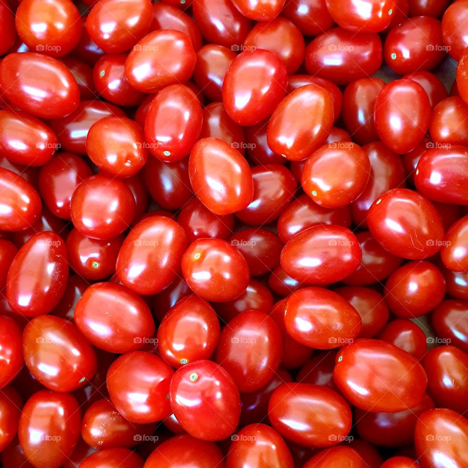 Shiny cherry tomatoes