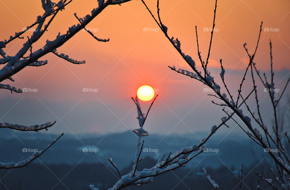 Sunset in Croatia, County hrvatsko zagorje