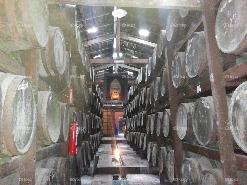 view of barrels