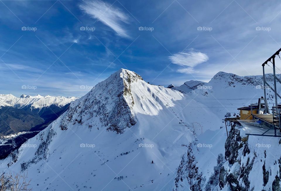 Snow in the mountains 