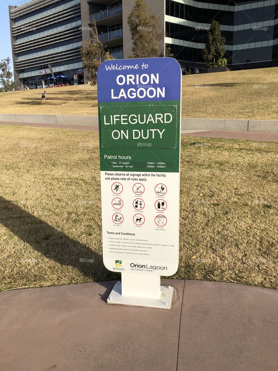 Orion lagoon signage 
