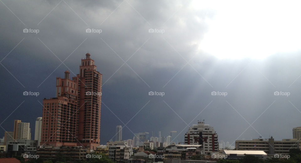 clouds rain bangkok storm by mws