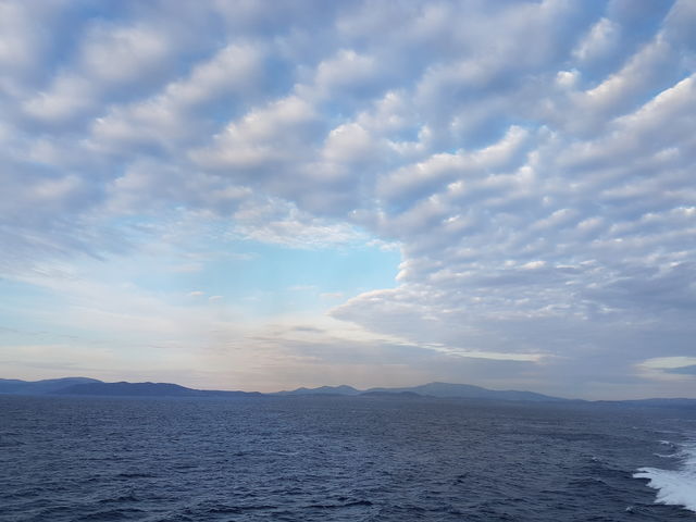 magnificent view of the beach and clouds