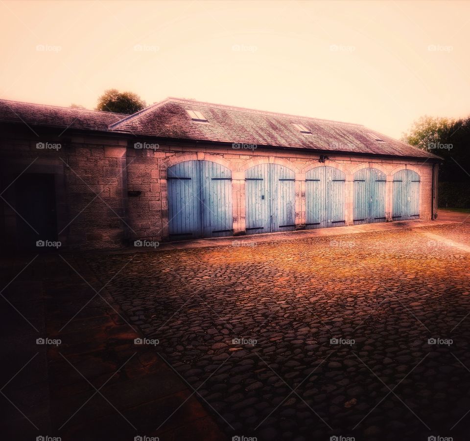 Blue old stables