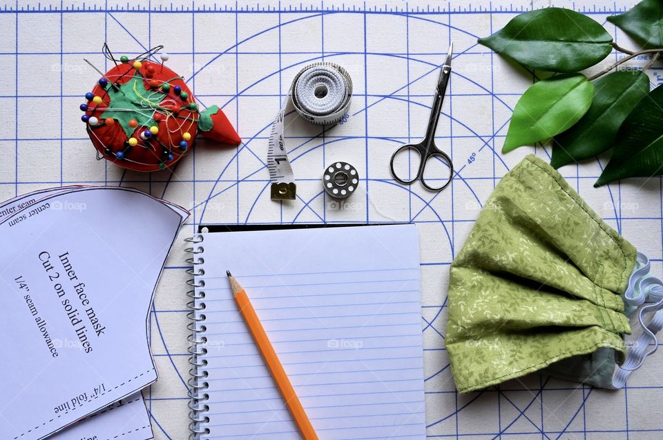 Preparation for mask sawing during the pandemic