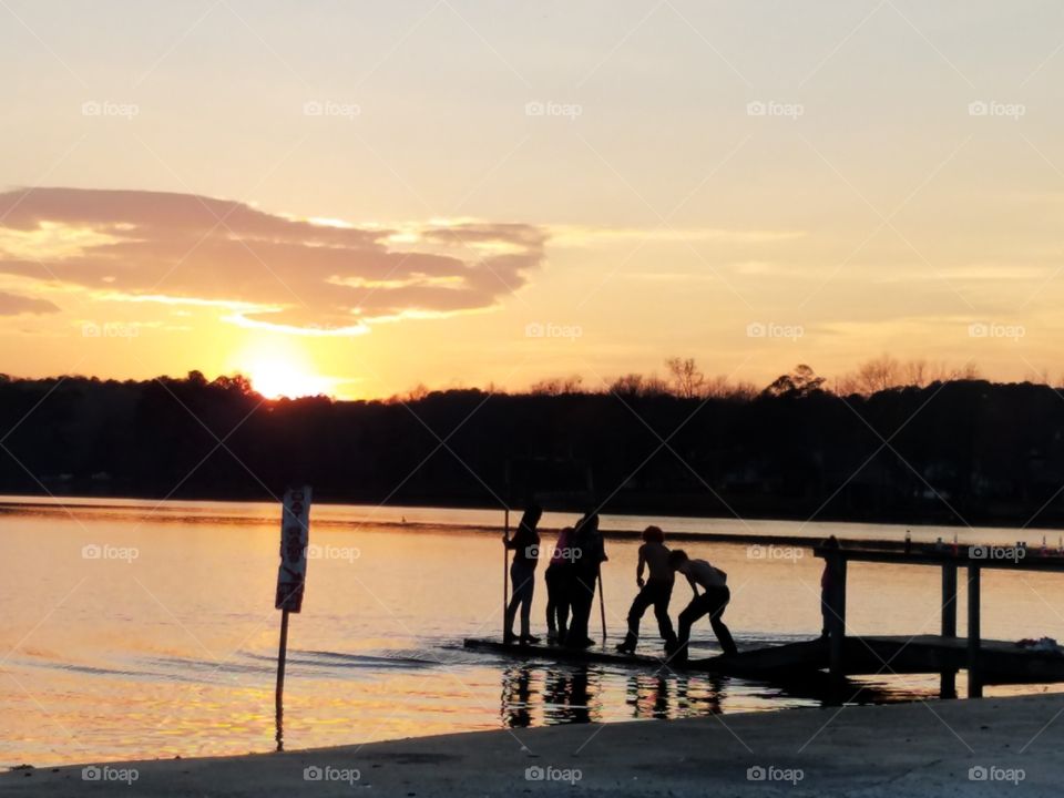 Let's rock the dock silhouette