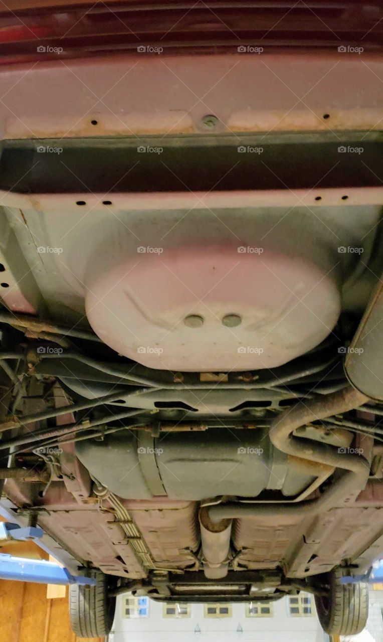 the underneath of a car