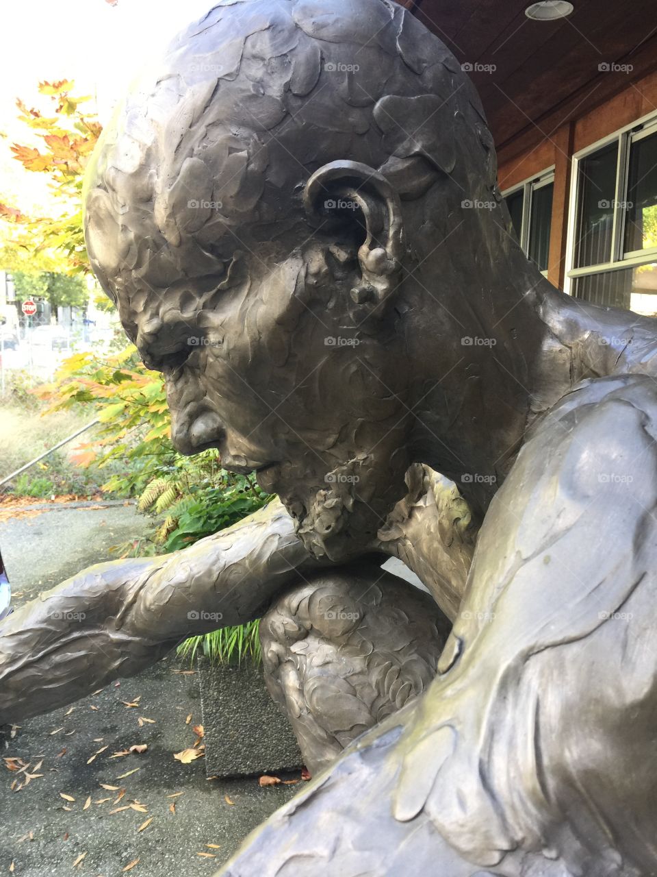 Interesting sculpture of contemplation!