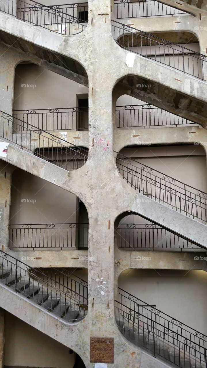 old stairs in Lyon - Traboules