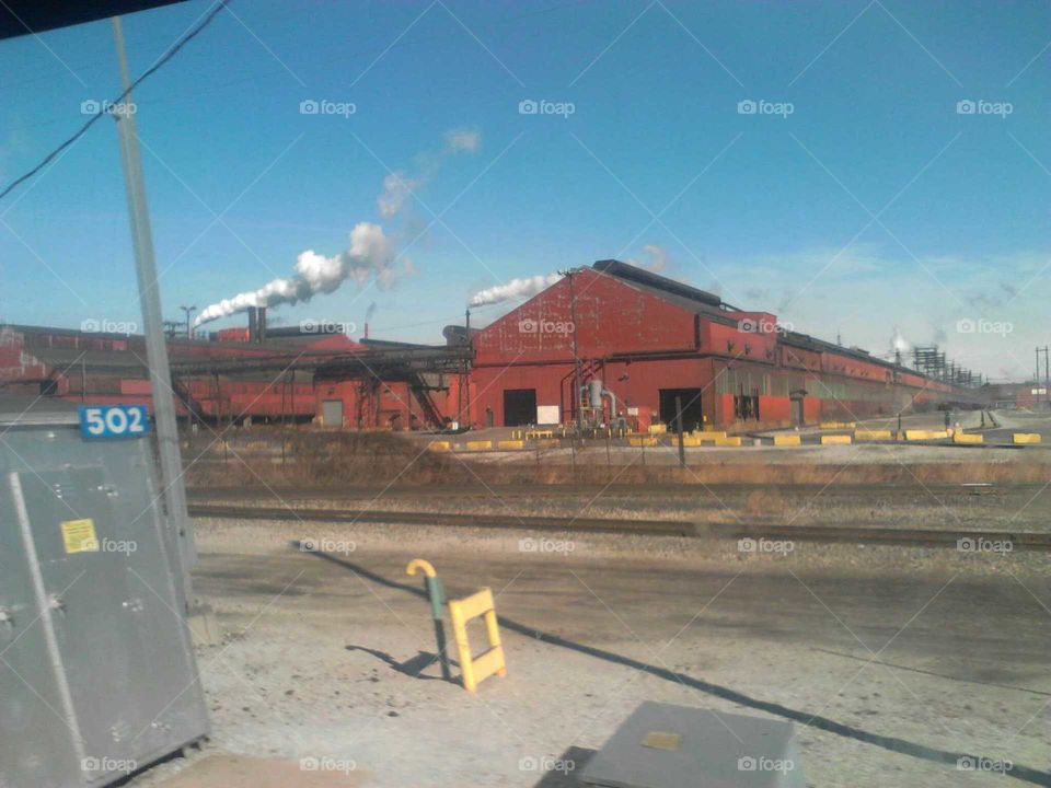 factory along the rails