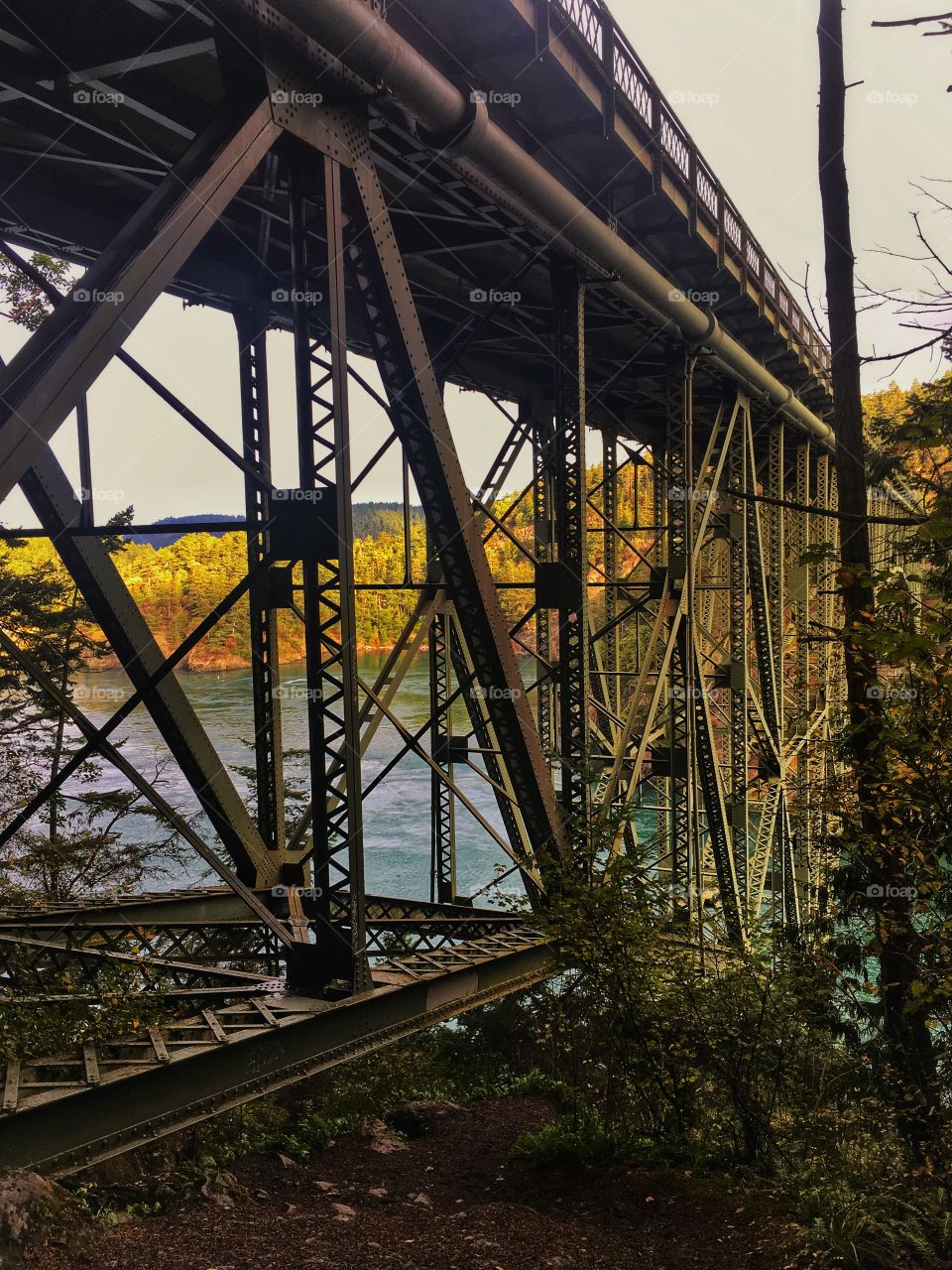 Deception Pass Sunrise from under the Bridge