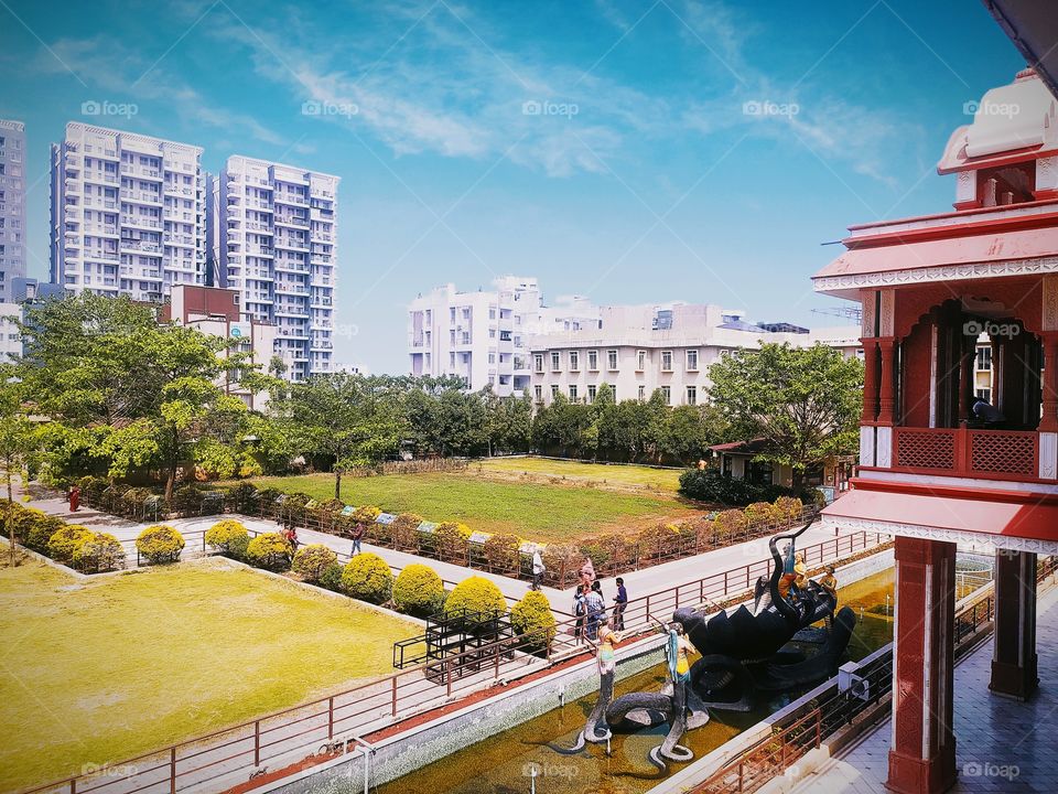 ISKCON NVCC TEMPLE KATRAJ PUNE MAHARASHTRA Garden view