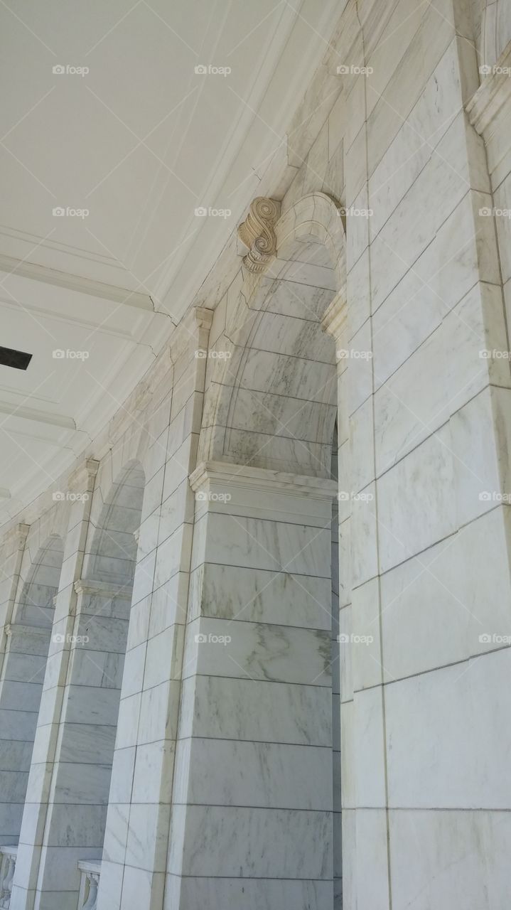 Marble Archway. An archway located at Arlington National Cemetary