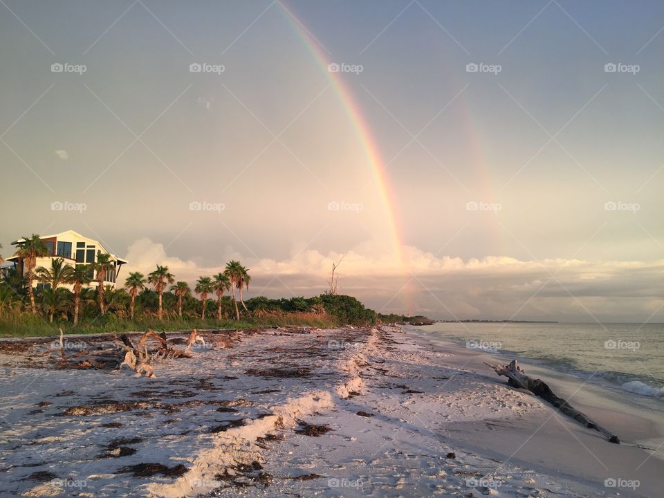 Double Rainbow in North Captiva, FL