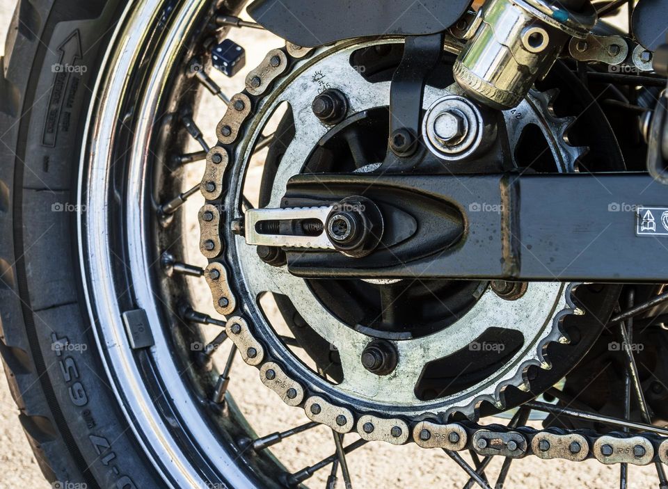 Wheel of a motorbike