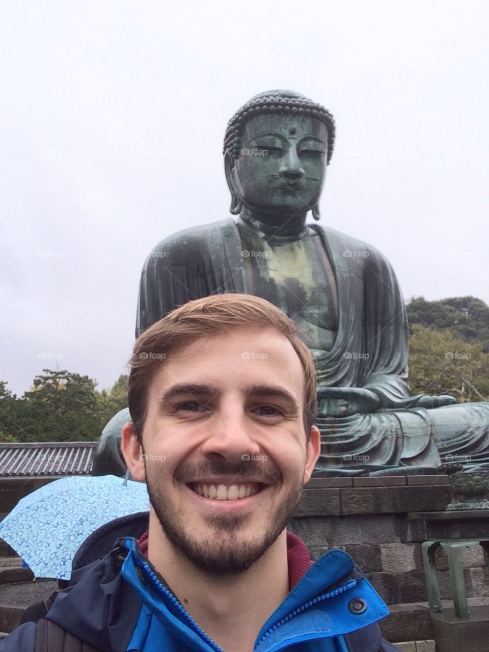 Selfie in front of Buddha statue