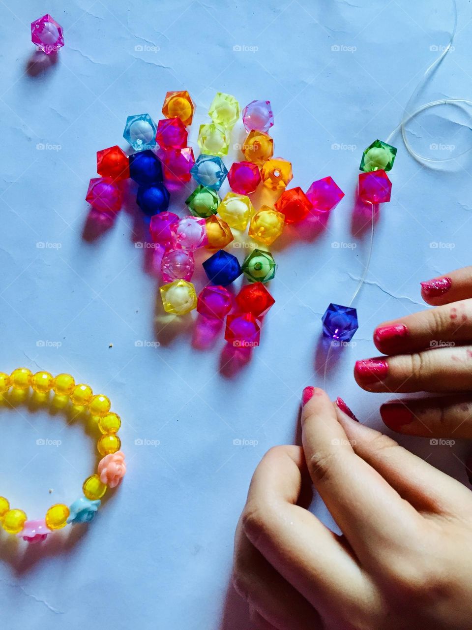 Making accessories is her hobby