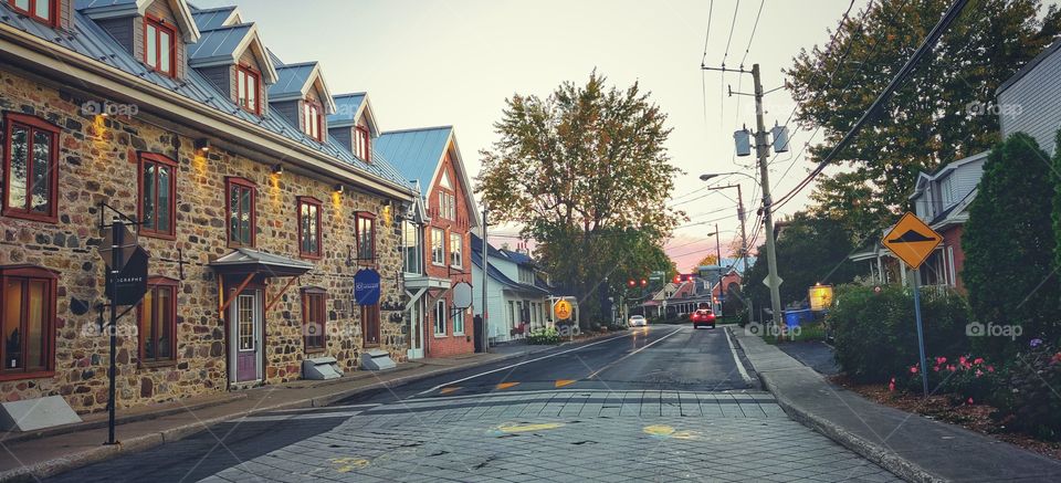 Autumn evening on the way