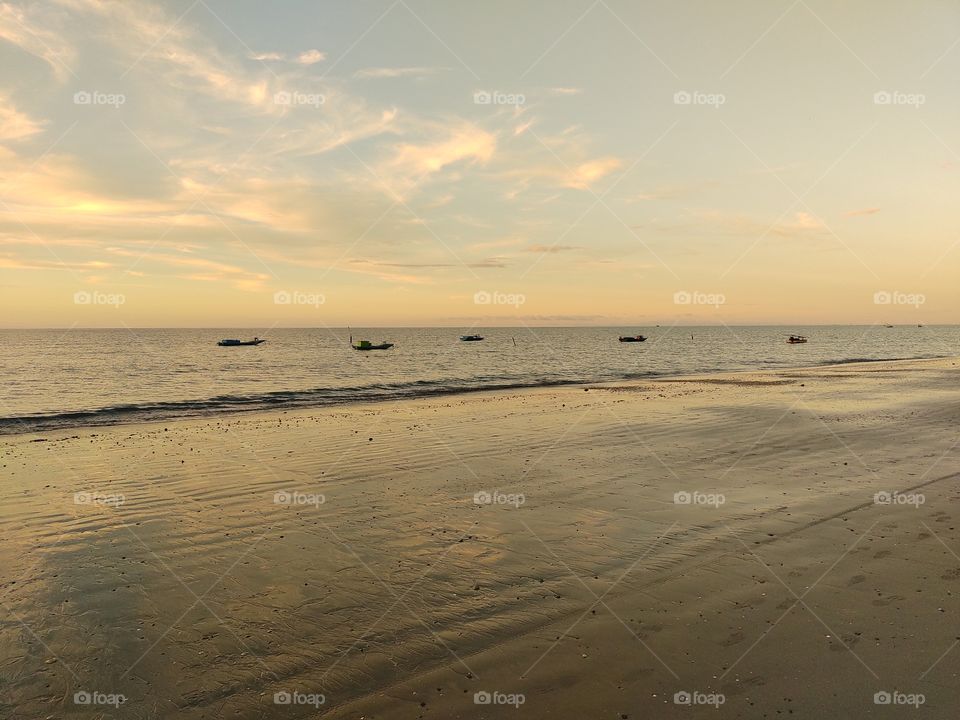 fim de tarde na praia