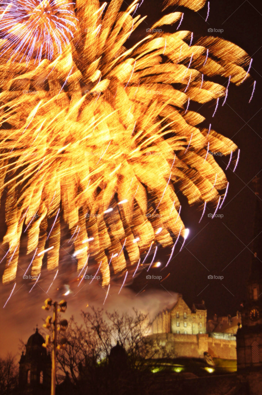 scotland castle fireworks edinburgh by cattibutler