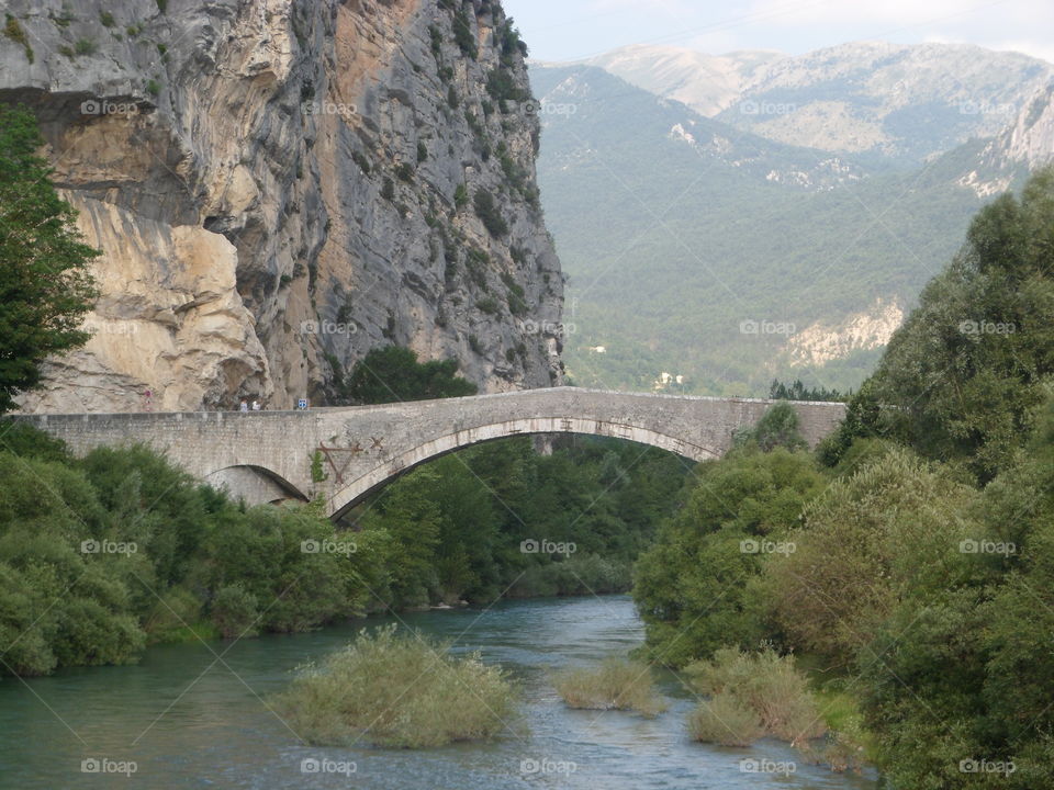 Bridge and scenic sight in the natural park Verdon in France